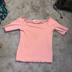 Pink off the shoulder top!